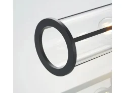 Lucande Wandleuchte Außen Laterne Emmeline 9616162 Spritzwassergeschützt Modern in Schwarz aus Aluminium 1-flammig E27
