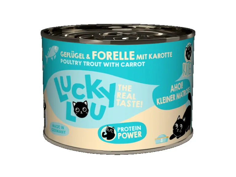 Lucky Lou Katzen-Nassfutter Lifestage Kitten Geflügel & Forelle 200 g