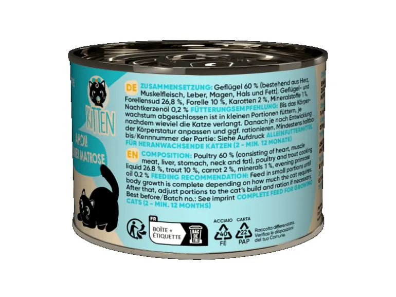 Lucky Lou Katzen-Nassfutter Lifestage Kitten Geflügel & Forelle 200 g