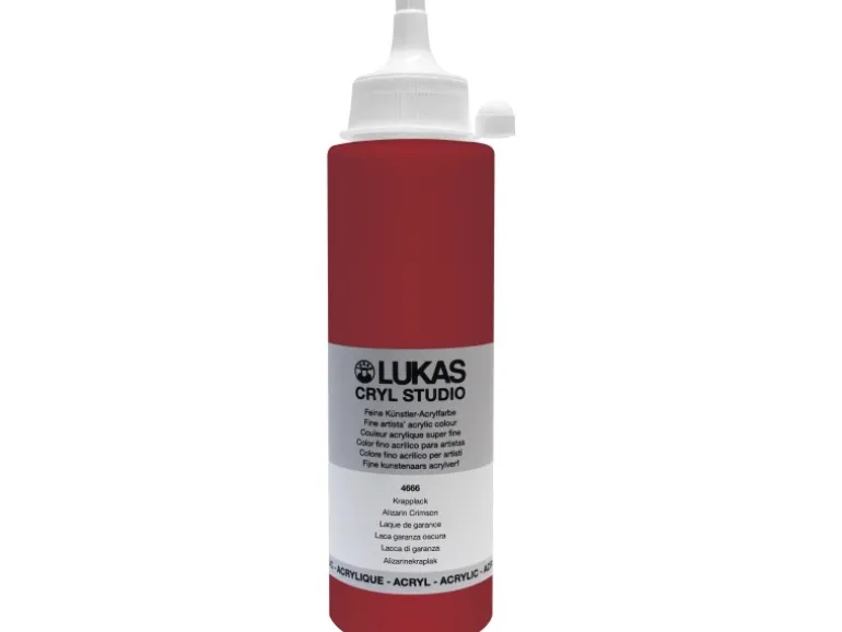 Lukas Cryl Studio Acrylfarbe Plastikflasche Krapplack 250ml