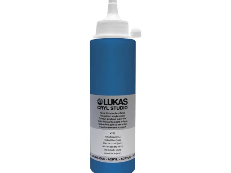 Lukas Cryl Studio Acrylfarbe Plastikflasche Kobaltblau (imit.) 250ml