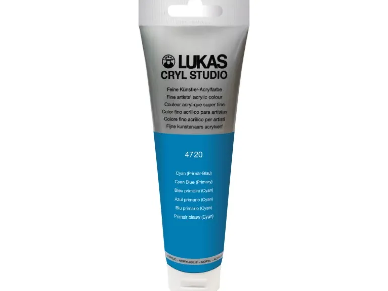 Lukas Cryl Studio Premium-Acrylfarbe 125 ml Cyan (Primär-Blau)
