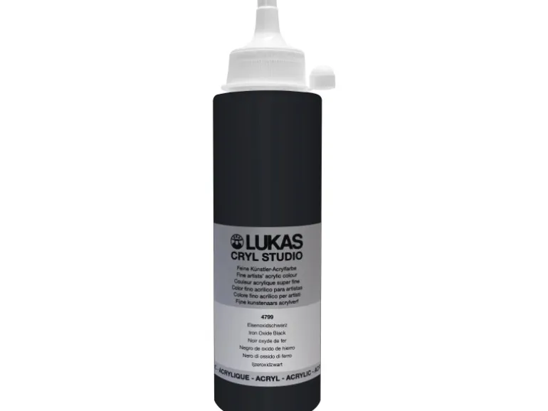 Lukas Cryl Studio Premium-Acrylfarbe 250 ml Eisenoxidschwarz