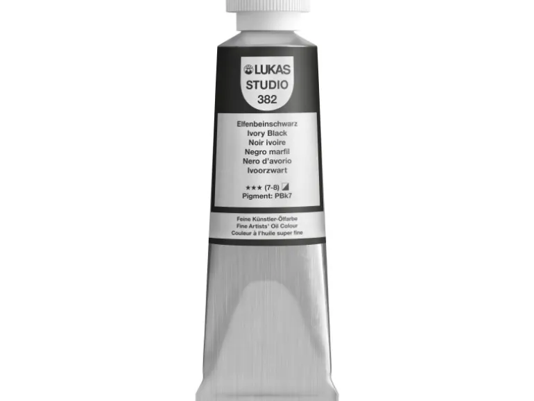 Lukas Studio Ölfarbe 37 ml Premium-Qualität Elfenbeinschwarz