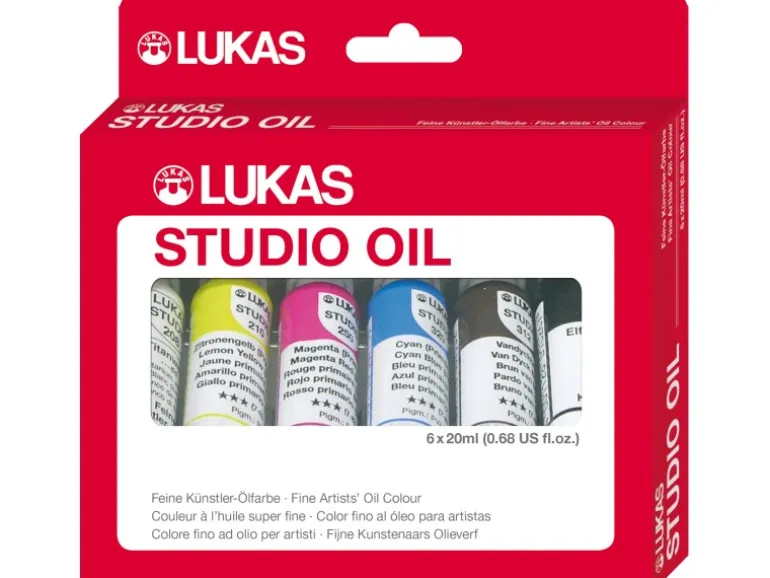 Lukas Studio Oil Ölfarben-Set mit 6 x 20 ml Farbtuben