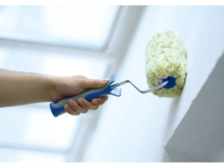 LUX Polyamid-Roller gepolstert 2K-Softgriff Schwarz-Blau 25 cm