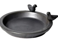 M Collections Vogelbad Rund 3,5 cm x 30 cm x 30 cm Schwarz