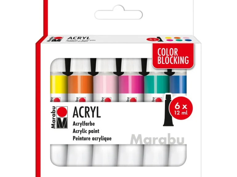 Marabu Acrylfarbenset Color Blocking 6 x 12 ml