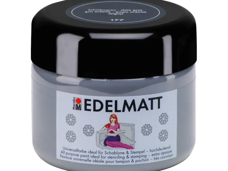Marabu Edelmatt deckend 225 ml Schiefergrau