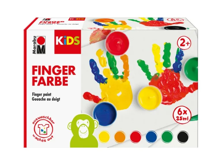 Marabu KiDS Fingerfarbe 6er-Set 35 ml