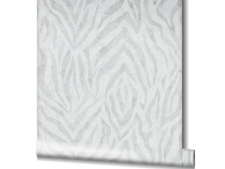 Marburg Vliestapete GZSZ Zebra-Look Streifen 10,05 m x 0,53 m Weiß FSC®