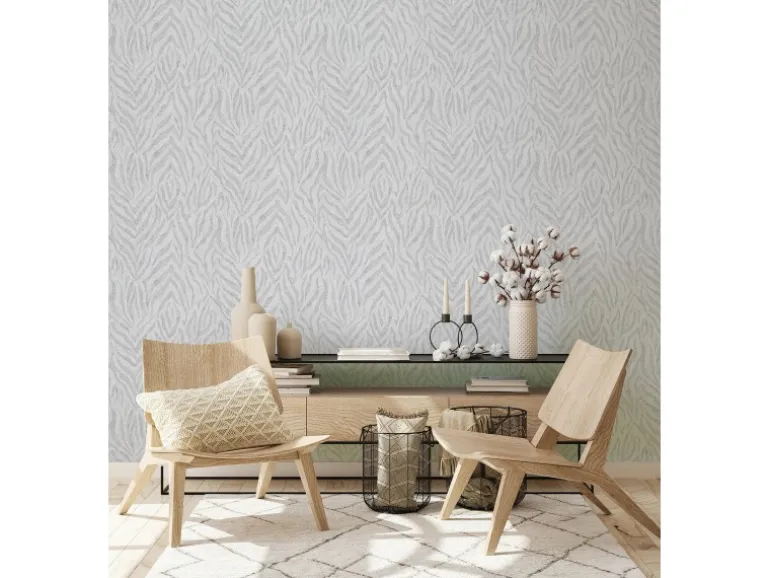 Marburg Vliestapete GZSZ Zebra-Look Streifen 10,05 m x 0,53 m Weiß FSC®
