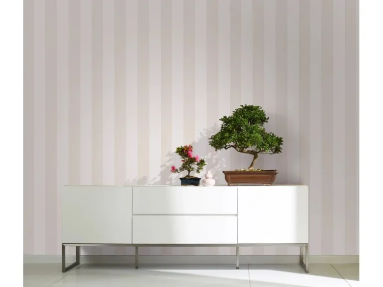 Marburg Vliestapete Hailey Nov Streifen Weiß-Beige FSC®