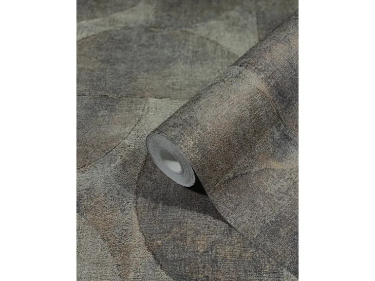 Marburg Vliestapete Vintage Deluxe geometrische Struktur Grau-Anthrazit FSC®