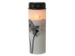 Marelida LED Grablichter Grabkerzen Pusteblume Friedhof Trauer Gedenklicht Timer 2er Set