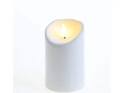 Marelida LED Kerze Für Außen Balkon Terrasse Garten 3D Flamme Flackernd Timer H 12,5cm