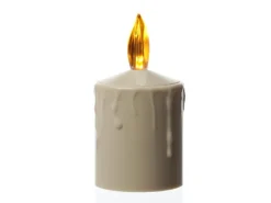 Marelida LED Kerze Grabkerze Grablicht Für Laternen H 11,5cm Lichtsensor Bis 500h Beige