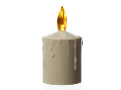 Marelida LED Kerzen Grabkerze Grablicht Für Laternen H 11,5cm Sensor Bis 500h Beige 2St