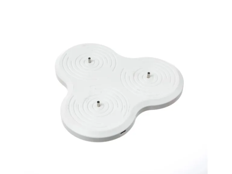 Marelida LED Kerzenset LISA Rustik Optik Echtwachskerzen Wiederaufladbar Grau 3er Set
