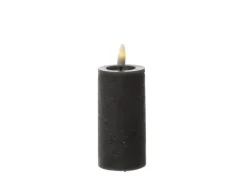 Marelida LED Kerzenset LINA Rustik Optik Für Adventskranz H 12,5cm Timer Grau 4er Set