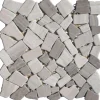 Marmormosaik Polygonal Matten Grey Stripes 30,5 cm x 30,5 cm