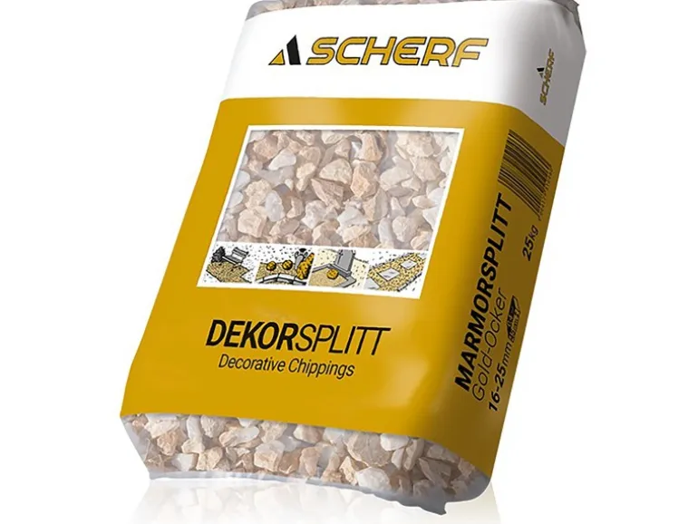 Marmorsplitt Gold-Ocker 16 - 25 mm 25 kg PE-Sack