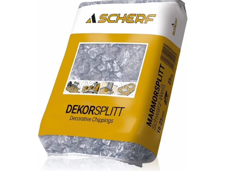 Marmorsplitt Schwarz-Weiß 16 - 25 mm 25 kg PE-Sack
