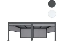 MCW Alu Pergola L41 mit 6x Seitenwand Anthrazit 3x6m