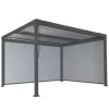 MCW Alu Pergola L41 mit 2x Seitenwand Anthrazit 3x3,7m
