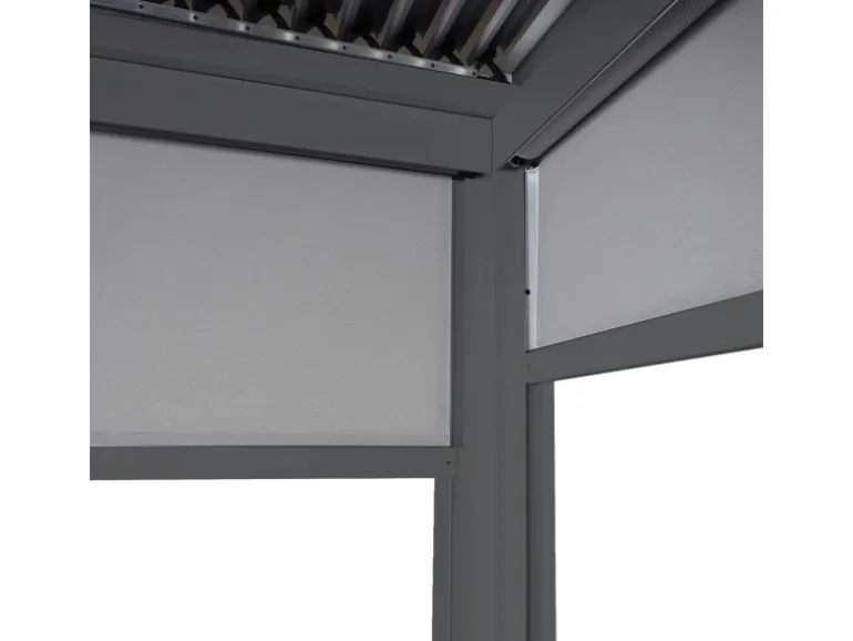 MCW Alu Pergola L41 mit 2x Seitenwand Anthrazit 3x3,7m