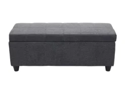 MCW Aufbewahrungs-Truhe Kriens Stoff/Textil 45x114x45cm Dunkelgrau
