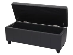MCW Aufbewahrungs-Truhe Kriens Kunstleder 45x114x45cm Grau Matt