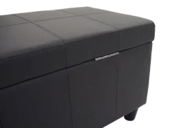 MCW Aufbewahrungs-Truhe Kriens Kunstleder 45x114x45cm Grau Matt