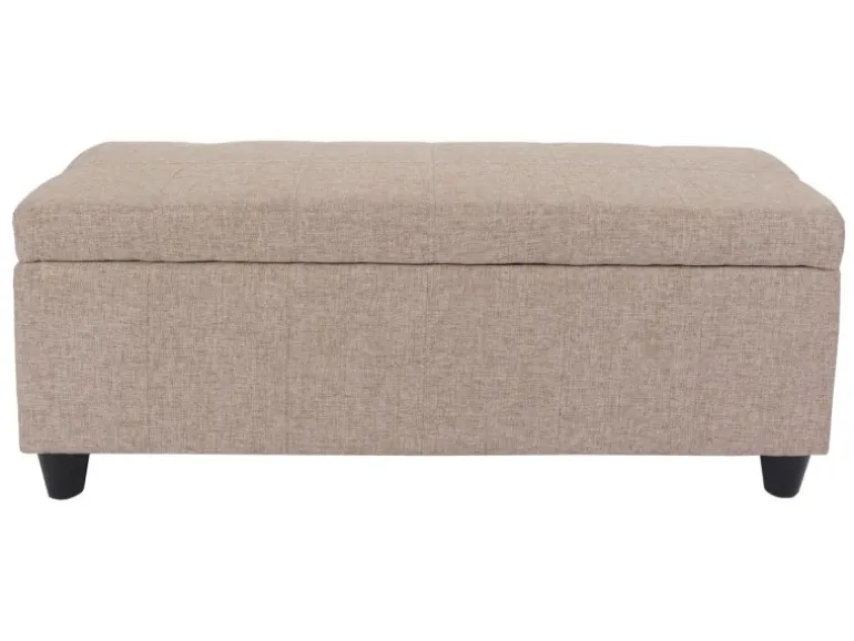 MCW Aufbewahrungs-Truhe Kriens Stoff/Textil 45x114x45cm Beige