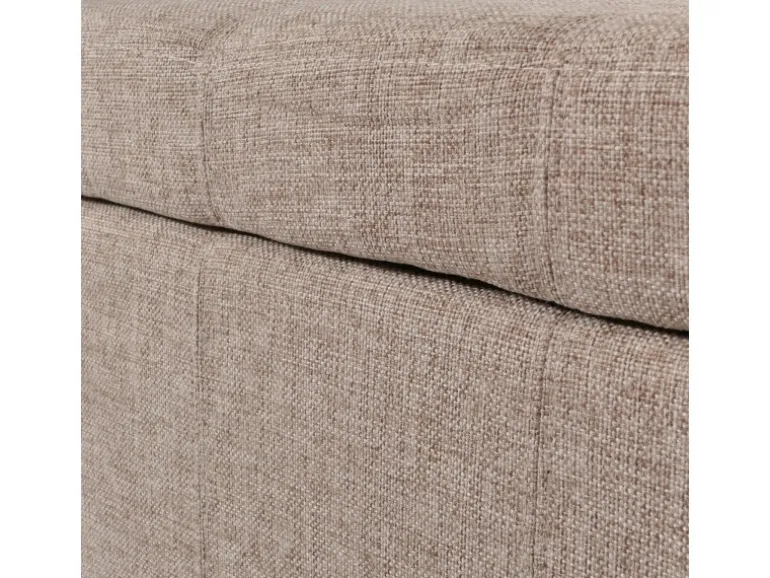 MCW Aufbewahrungs-Truhe Kriens Stoff/Textil 45x114x45cm Beige