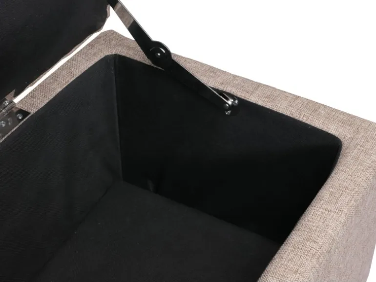 MCW Aufbewahrungs-Truhe Kriens Stoff/Textil 45x114x45cm Beige