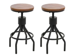 MCW Barhocker N17 2er-Set Braun