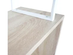 MCW Bücherregal A27 5 Ebenen Eiche-Optik Metall Weiß