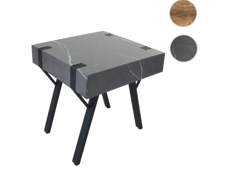 MCW Beistelltisch L54 Marmor-Optik Grau