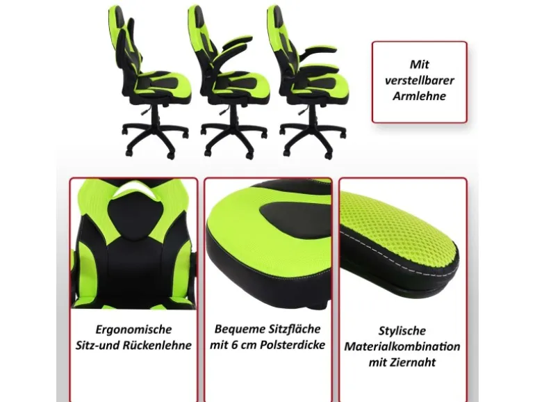 MCW Bürostuhl K13 Schwarz-Weiß