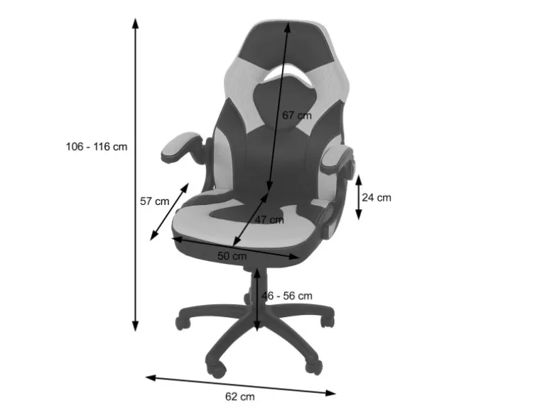 MCW Bürostuhl K13 Schwarz-Weiß