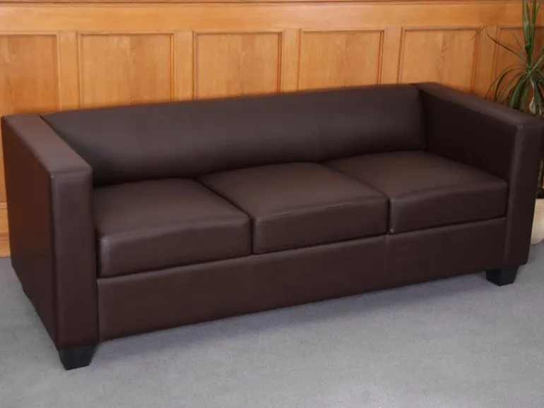 MCW 3er Sofa Lille Kunstleder Coffee