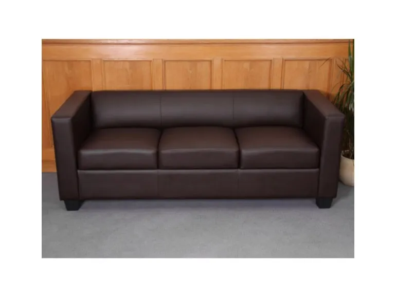 MCW 3er Sofa Lille Kunstleder Coffee
