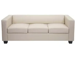 MCW 3er Sofa Lille Leder Creme