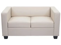MCW 2er Sofa Lille Leder Creme
