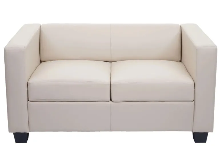 MCW 2er Sofa Lille Leder Creme