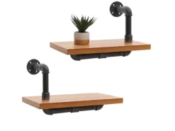 MCW 2er-Set Wandregal N29 29x45x25cm Natur