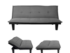 MCW 3er-Sofa C87 Textil Dunkelgrau