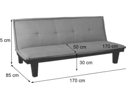 MCW 3er-Sofa C87 Textil Dunkelgrau
