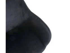 MCW Esszimmerstuhl F18 6er-Set Samt Schwarz Goldene Beine